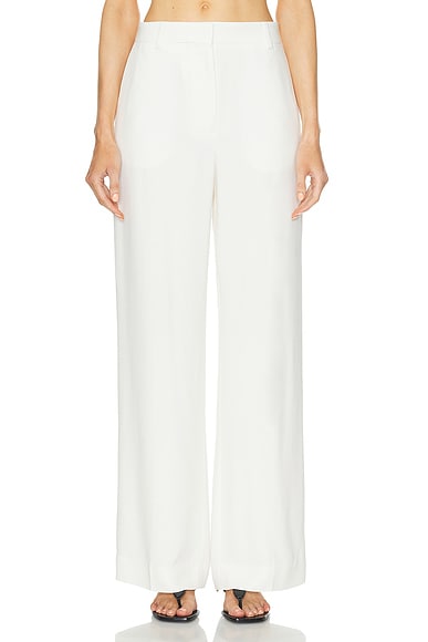 Relaxed Straight Trouser in White