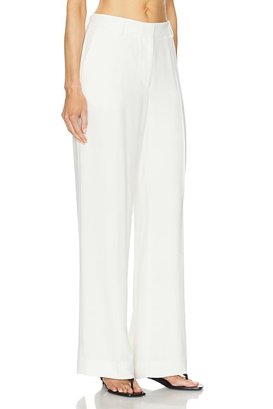 Shop Totême Relaxed Straight Trouser In White