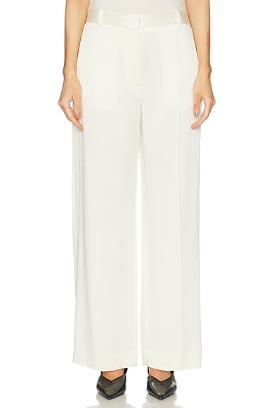 Toteme Cuff Slit Trouser in Macadamia