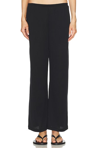 Toteme Cotton Silk PJ Pant in Black