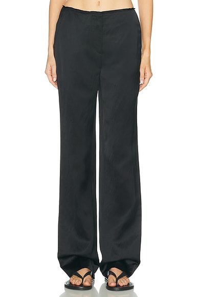 Toteme Easy Undone Edge Trouser in Black