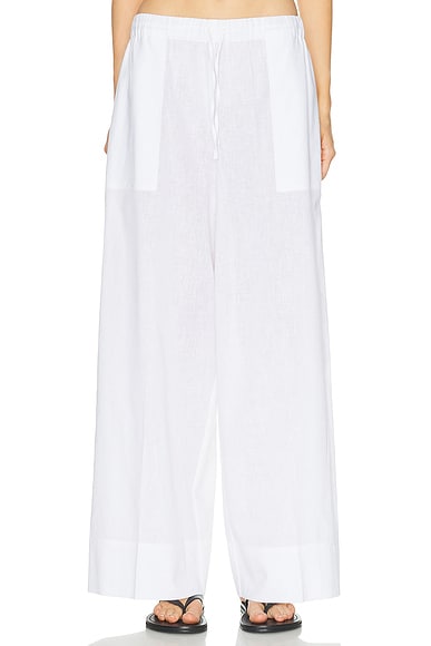Toteme Wide Summer Pant in White