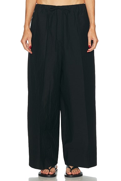 Toteme Wide Summer Pant in Black