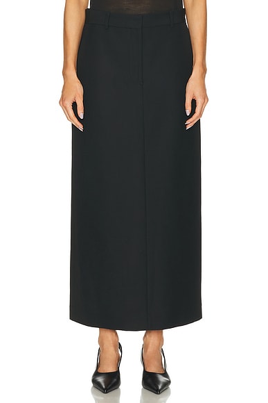 Toteme Low Waist Straight Skirt in Black