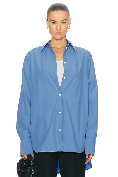 Kimono Sleeve Poplin Shirt