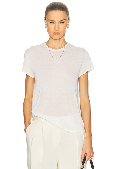 Toteme Silk Tee in Ecru