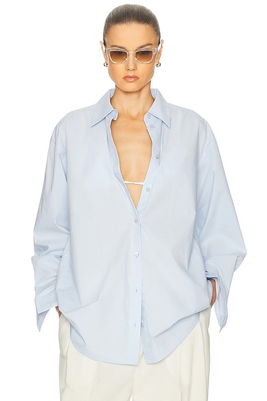 Toteme Classic Tumbled Shirt in Sky