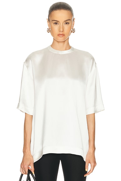 Toteme Satin Tee in White