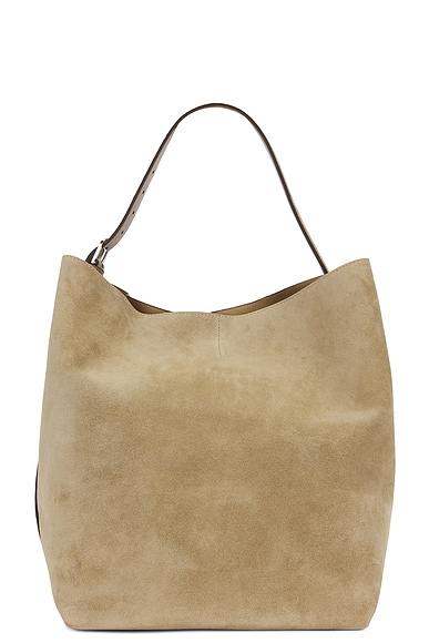 Toteme Suede Belted Tote Bag in Desert