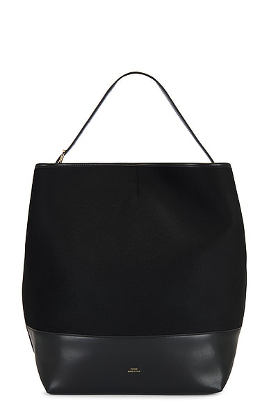 Toteme Belted Double Tote Bag in Black