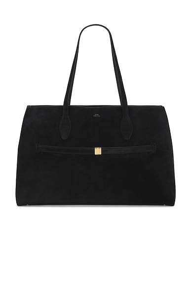 Toteme Suede Lounge Tote Bag in Black