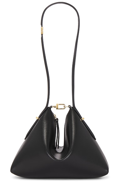 Toteme Leather Scoop Wristlet Bag in Black