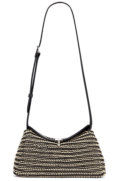 T-Lock Woven Leather Clutch