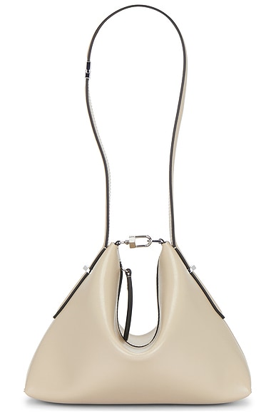 Leather Scoop Wristlet Bag