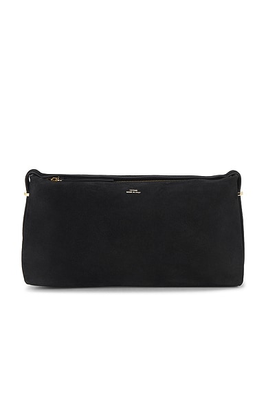Toteme Suede Scoop Clutch in Black