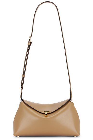 T-Lock Leather Clutch