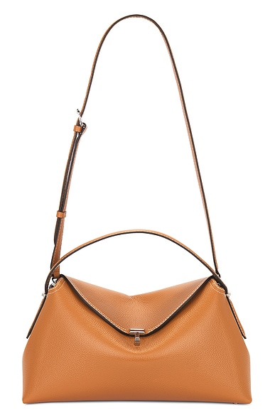 Toteme T Lock Top Handle Bag in Tan