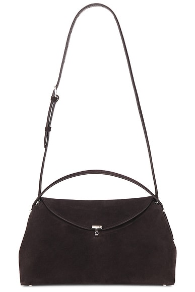 T-Lock Suede Top Handle Bag