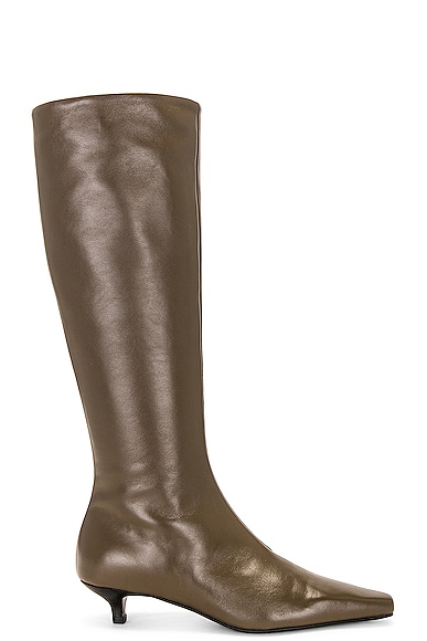 The Slim Knee High Boot in Taupe