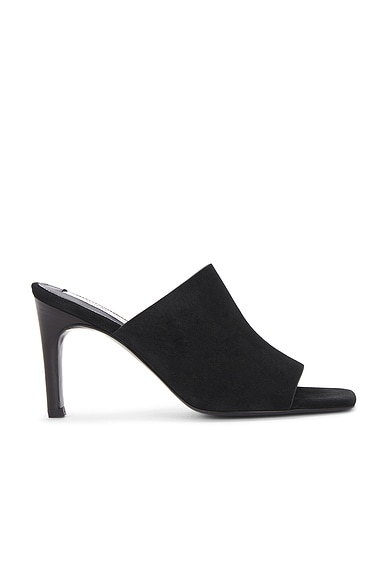 Toteme Velour Leather Bandeau Mule in Black