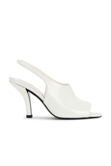 Toteme Contour Naplack Slingback Heel in Off White