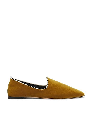 Toteme Velvet Venetian Slipper in Saffron
