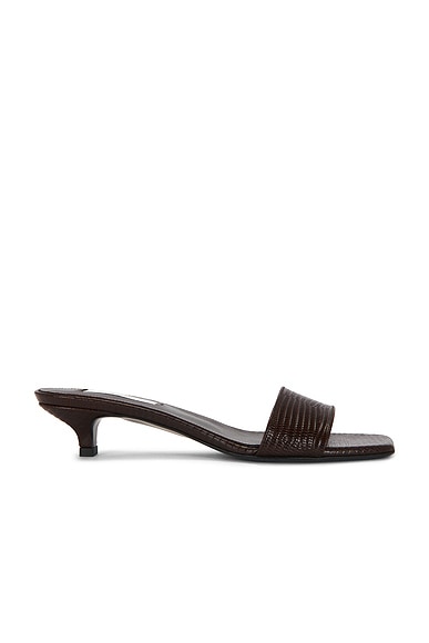 Slim Lizard Embossed Bandeau Mule