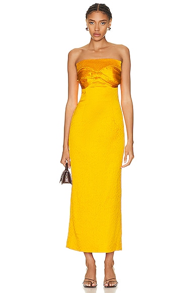 Shop Tove Lara Dress In Golden Yellow