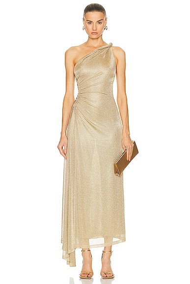 Vivien Dress in Metallic Gold