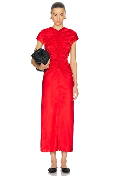 Shop Tove Aubree Dress In Vivid Red