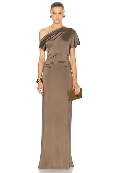 TOVE Inez Dress in Natural Brown