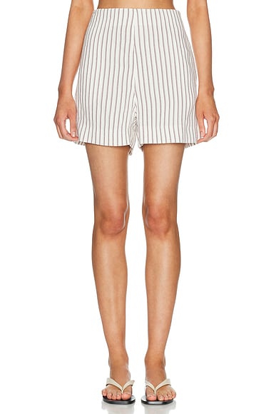 TOVE Felix Short in White Stripe