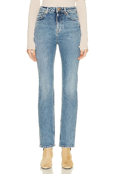 Tove Straight Marlo Jeans In Mid Blue