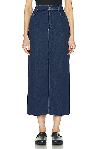 Shop Tove Sera Skirt In Mid Blue