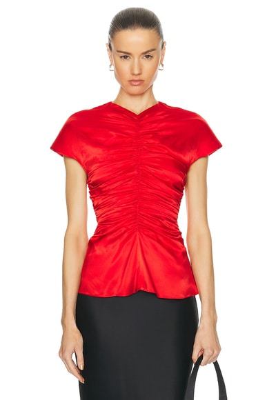 Shop Tove Fiana Top In Vivid Red