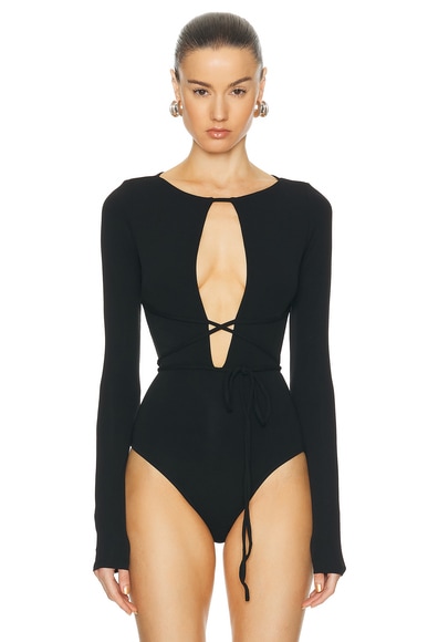 Shop Tove Jennifer Bodysuit In Black