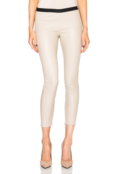 Brittany Leather Pants with Hidden Zipper