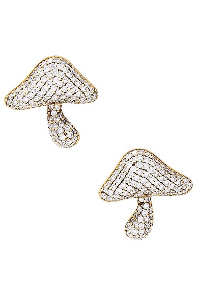 Timeless Precious Echo Earrings in 14k Yellow Gold & Diamonds