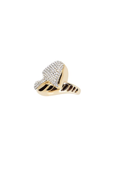 Timeless Precious Ramone Ring in 14k Yellow Gold & Diamonds