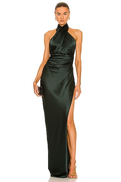 for FWRD Cross Wrap Halter Gown