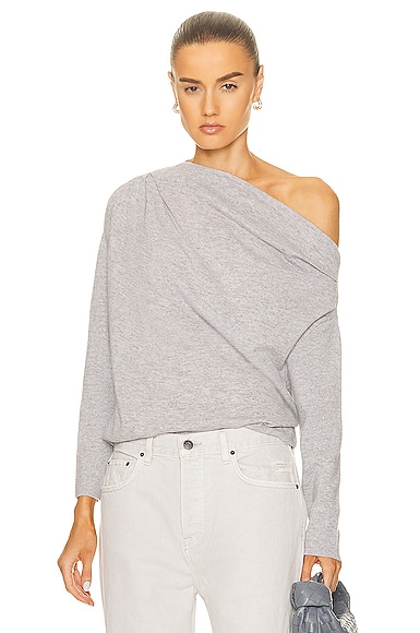 Long Sleeve Asymmetric Drape Sweater