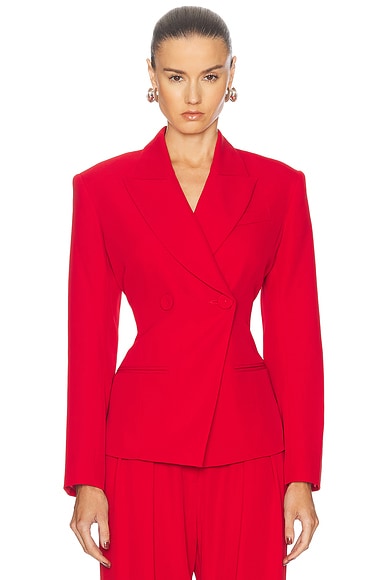 Alexander mcqueen red suit cheap