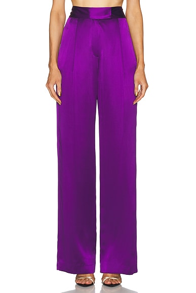 The Sei Wide Leg Trouser in Eggplant