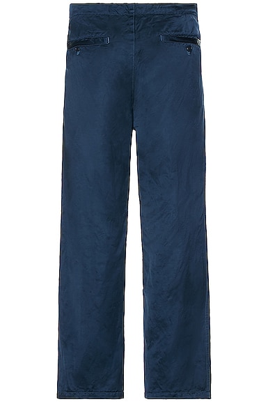 Shop Ts(s) Garment Dye Viscose*linen*cotton Satin Cloth Drawstring Pants In Navy