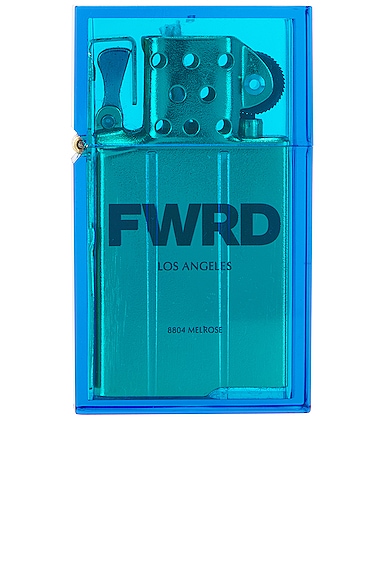 Tsubota Pearl x Fwrd Hard Edge Transparent Lighter in Blue & Gold