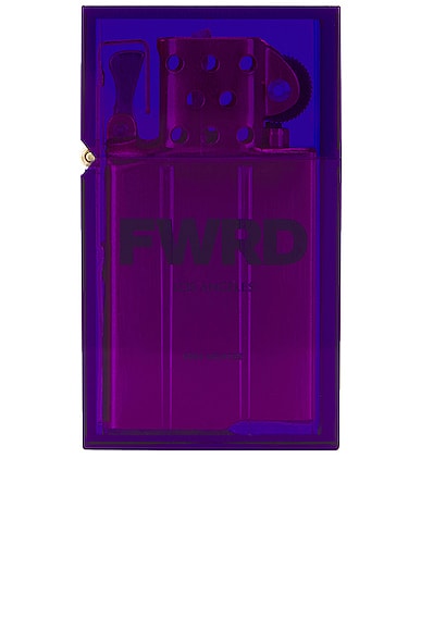 Tsubota Pearl x Fwrd Hard Edge Transparent Lighter in Purple & Gold