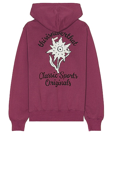 Shop Thisisneverthat Edelweiss Hoodie In Fuchsia