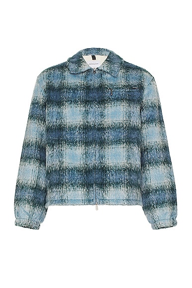Thisisneverthat Brushed Check Jacket In Blue
