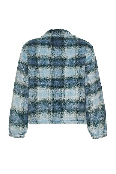 Shop Thisisneverthat Brushed Check Jacket In Blue
