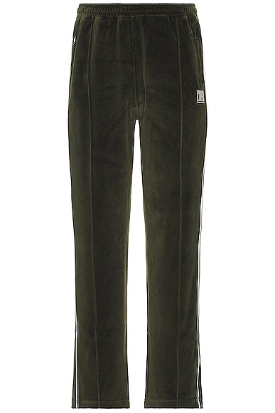 Thisisneverthat Velour Track Pant In Green